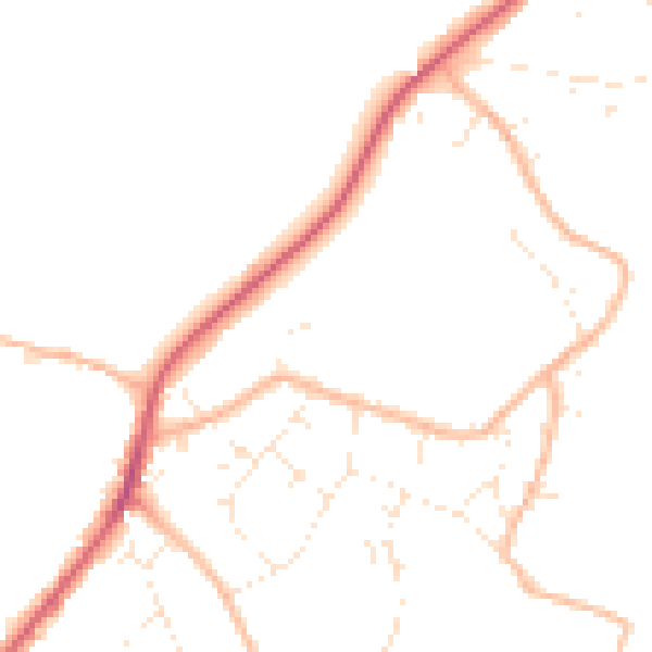 Daytime road noise heatmap for BS36 1PJ