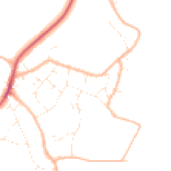 Daytime road noise heatmap for BS36 1PR