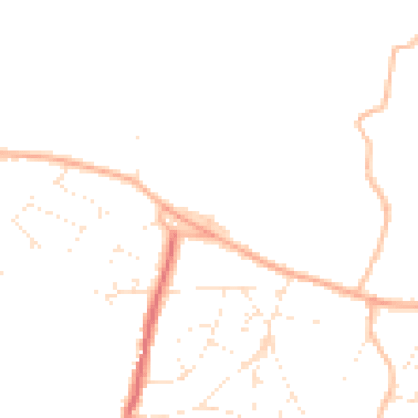 Daytime road noise heatmap for BS36 2BB