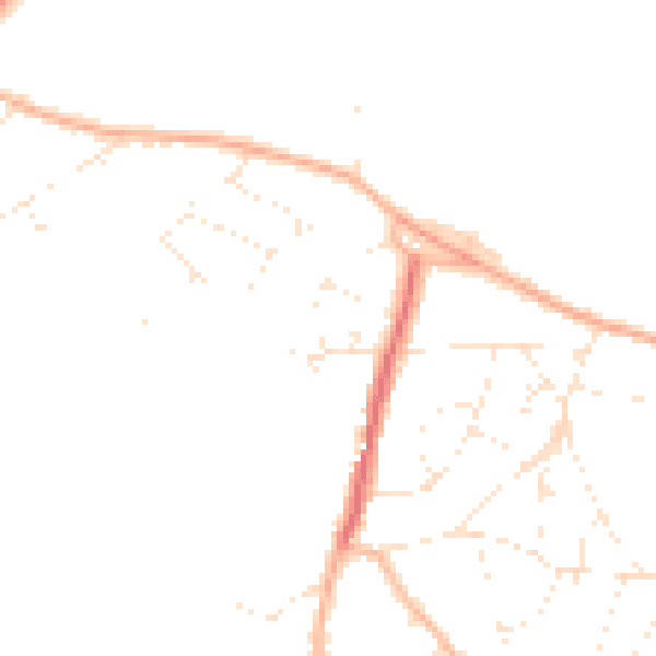 Daytime road noise heatmap for BS36 2BQ