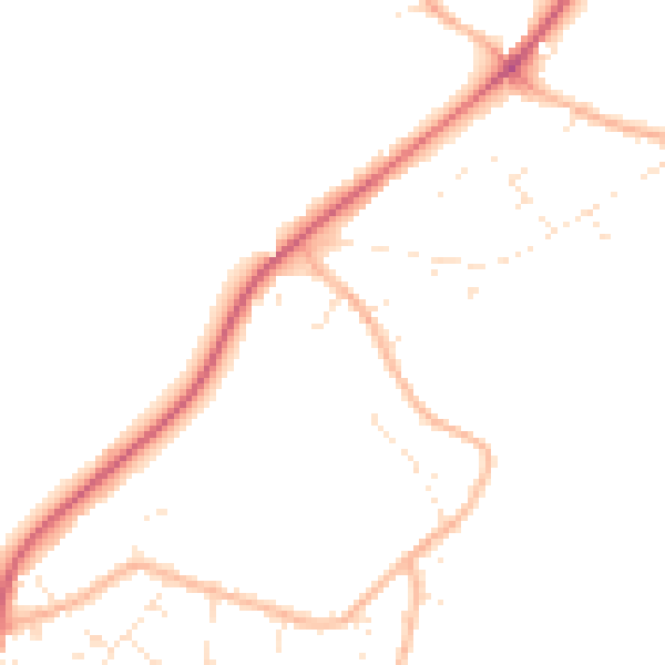 Daytime road noise heatmap for BS36 2DF