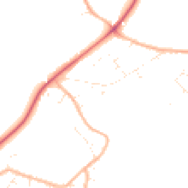 Daytime road noise heatmap for BS36 2DQ