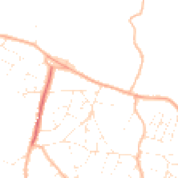 Daytime road noise heatmap for BS36 2EA
