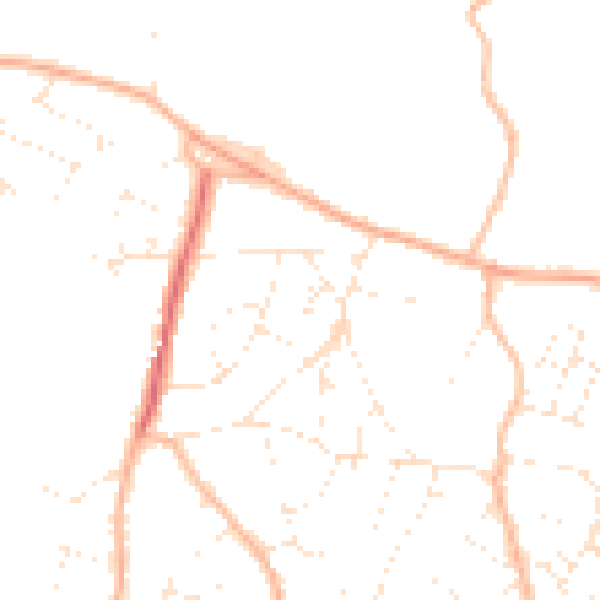 Daytime road noise heatmap for BS36 2ED