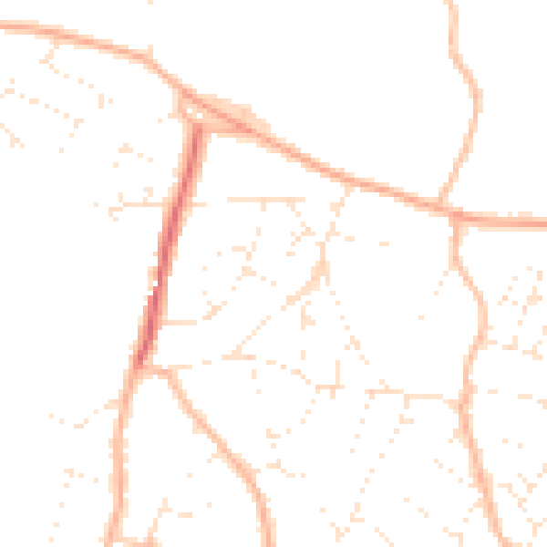 Daytime road noise heatmap for BS36 2EQ