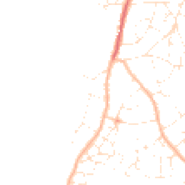 Daytime road noise heatmap for BS36 2EU