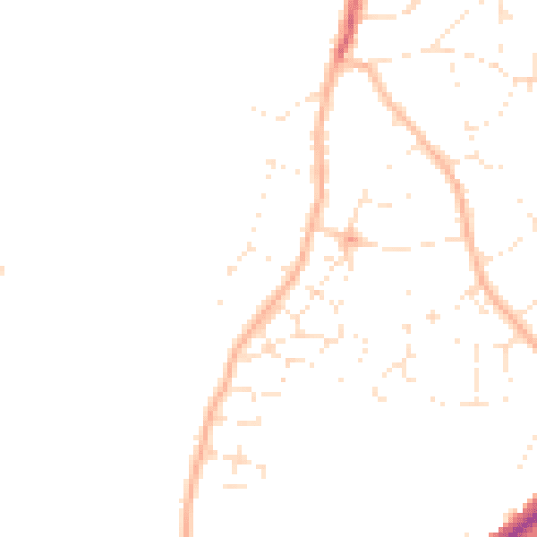 Daytime road noise heatmap for BS36 2EZ