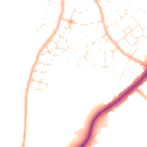 Daytime road noise heatmap for BS36 2FX