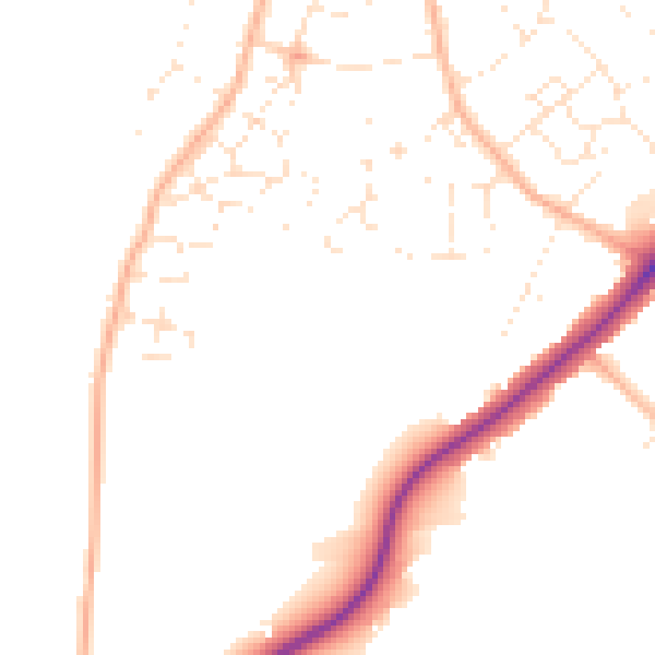 Daytime road noise heatmap for BS36 2FY