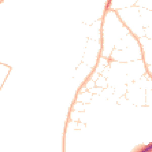 Daytime road noise heatmap for BS36 2HB