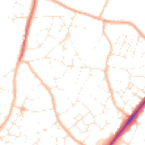 Daytime road noise heatmap for BS36 2HZ