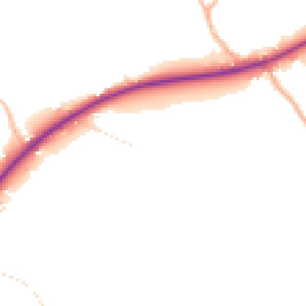 Daytime road noise heatmap for BS36 2NS