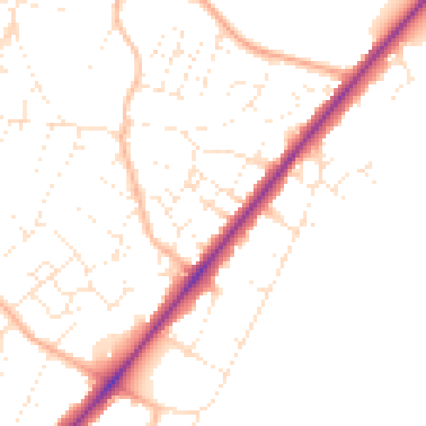 Daytime road noise heatmap for BS36 2PT
