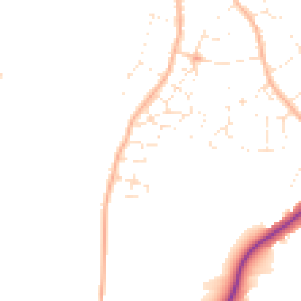 Daytime road noise heatmap for BS36 2UD
