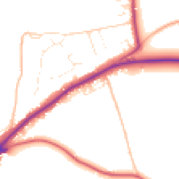 Daytime road noise heatmap for BS40 5AP