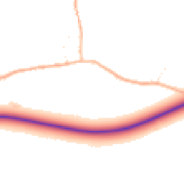 Daytime road noise heatmap for BS40 5BN