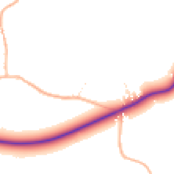Daytime road noise heatmap for BS40 5BS
