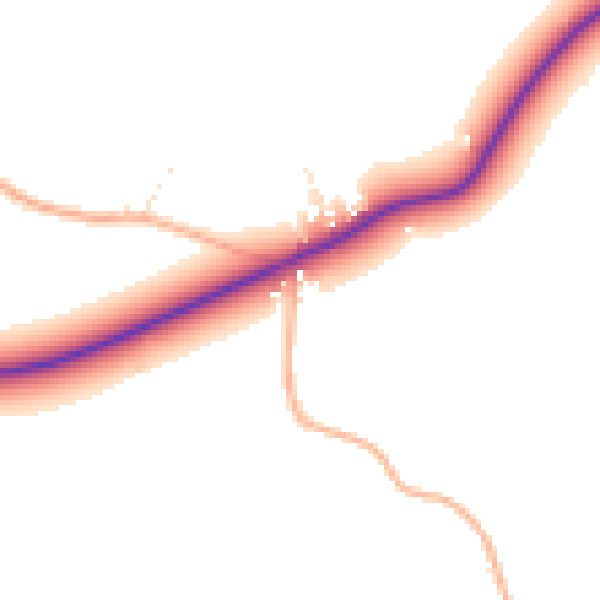 Daytime road noise heatmap for BS40 5BU