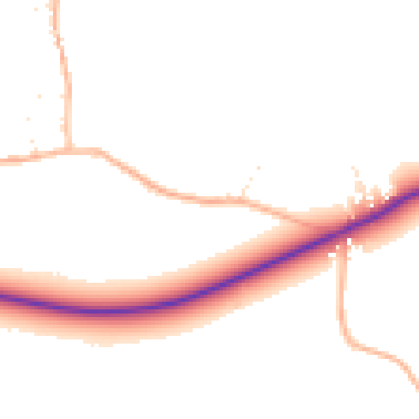 Daytime road noise heatmap for BS40 5BW