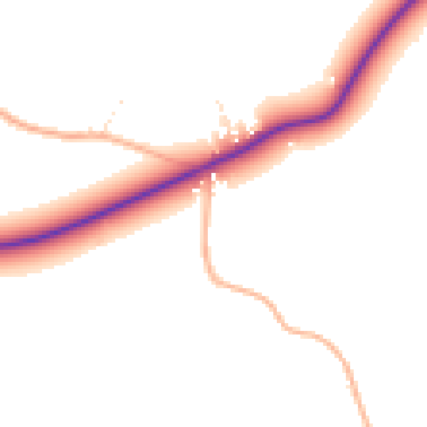 Daytime road noise heatmap for BS40 5BY