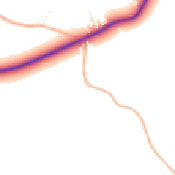 Daytime road noise heatmap for BS40 5BZ