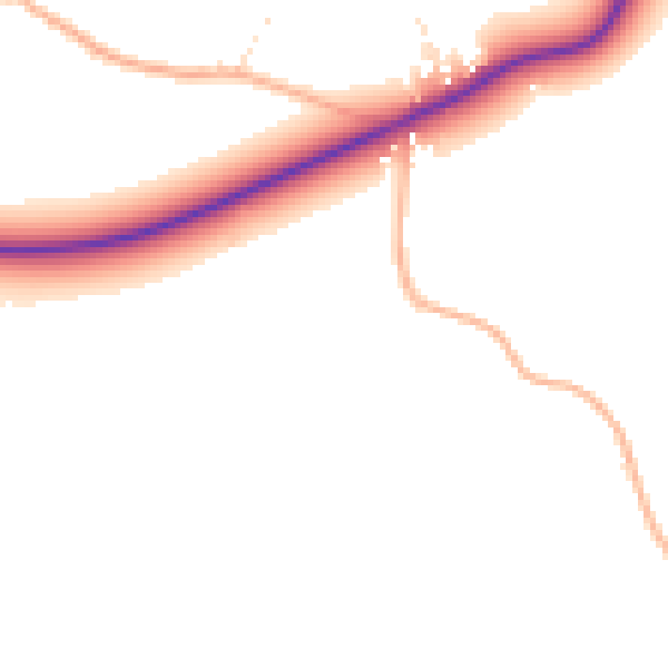 Daytime road noise heatmap for BS40 5DA