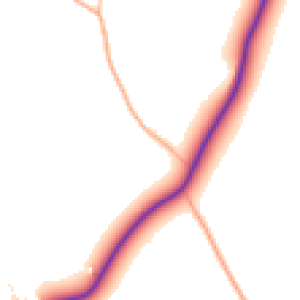 Daytime road noise heatmap for BS40 5DD