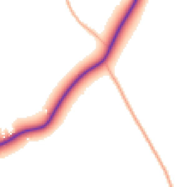 Daytime road noise heatmap for BS40 5DE