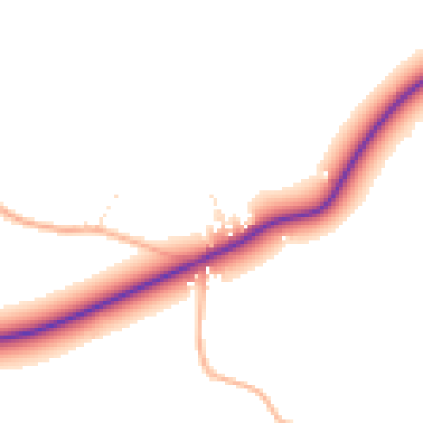 Daytime road noise heatmap for BS40 5DP