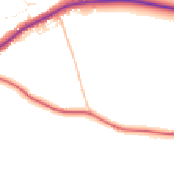 Daytime road noise heatmap for BS40 5EA