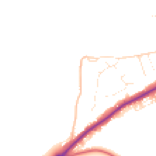 Daytime road noise heatmap for BS40 5EF