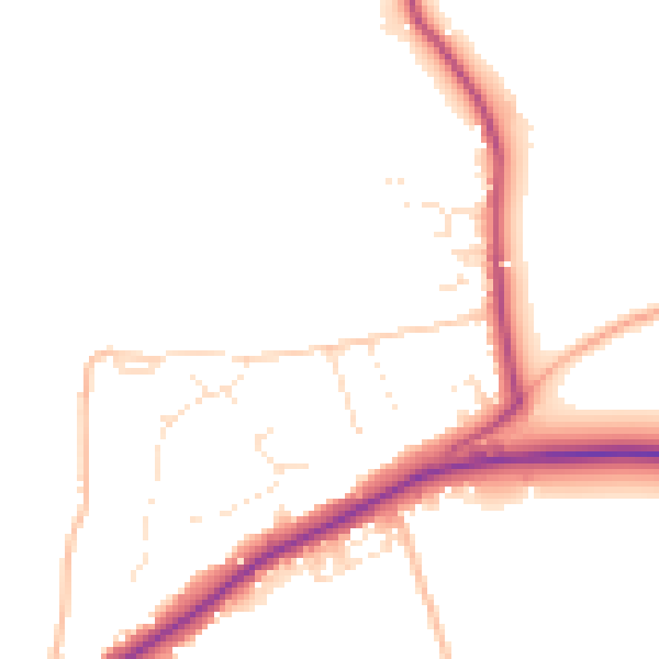 Daytime road noise heatmap for BS40 5EL