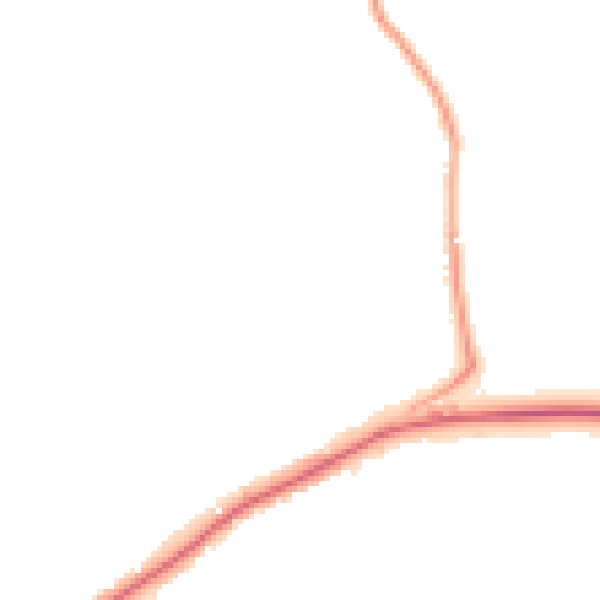 Night-time road noise heatmap for BS40 5EL
