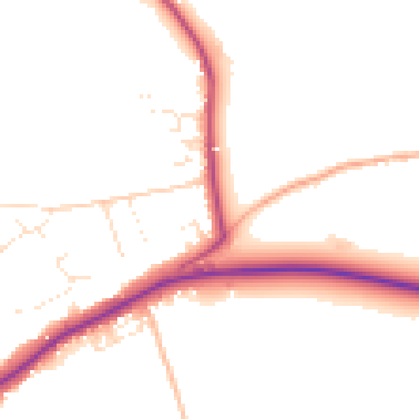 Daytime road noise heatmap for BS40 5HZ