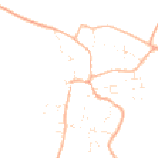 Daytime road noise heatmap for BS40 5LA