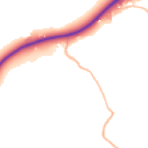 Daytime road noise heatmap for BS40 5RD