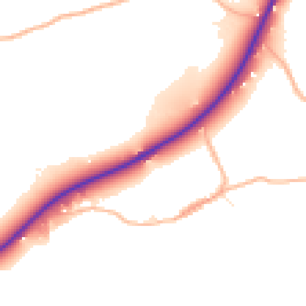 Daytime road noise heatmap for BS40 5RP