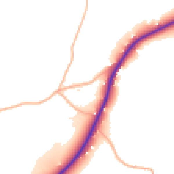 Daytime road noise heatmap for BS40 5SG