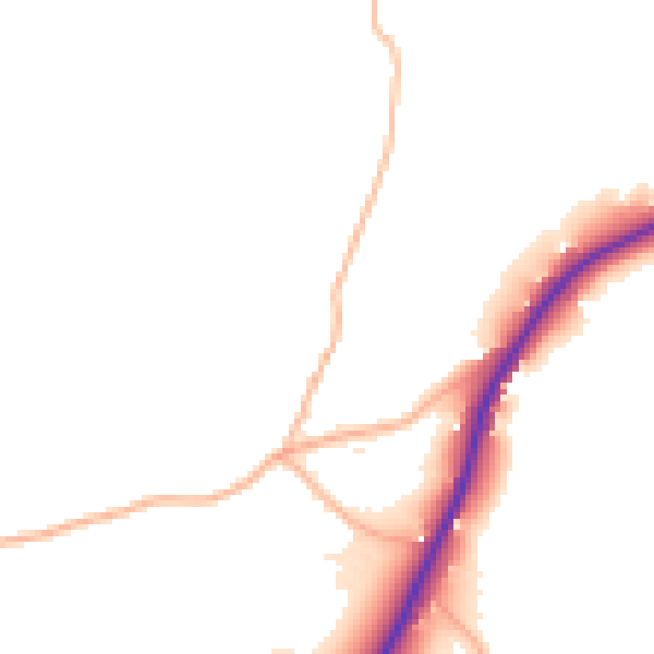 Daytime road noise heatmap for BS40 5SH