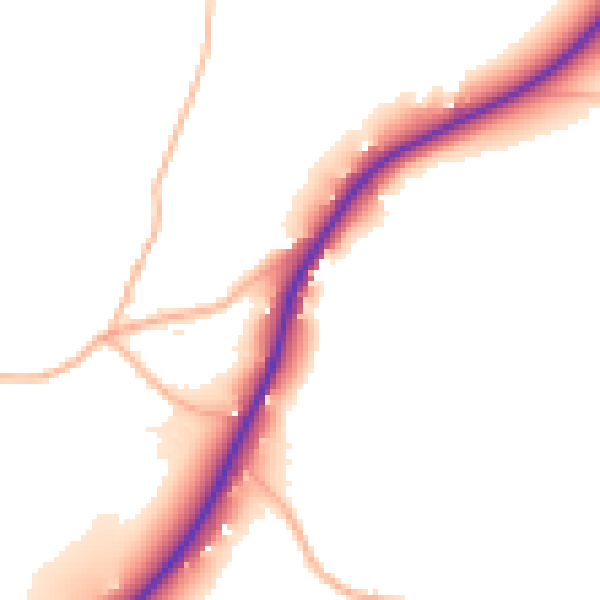 Daytime road noise heatmap for BS40 5TF