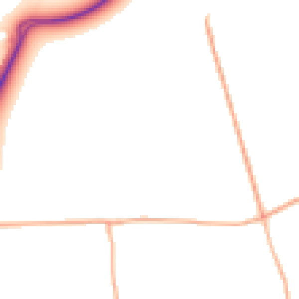 Daytime road noise heatmap for BS40 5TW
