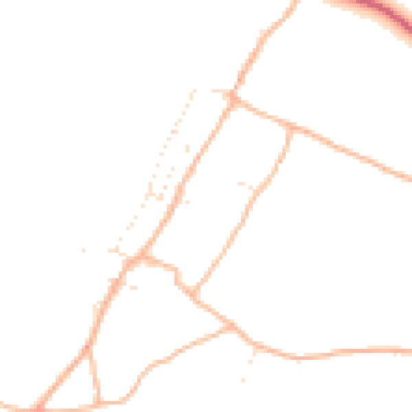 Daytime road noise heatmap for BS40 6AT