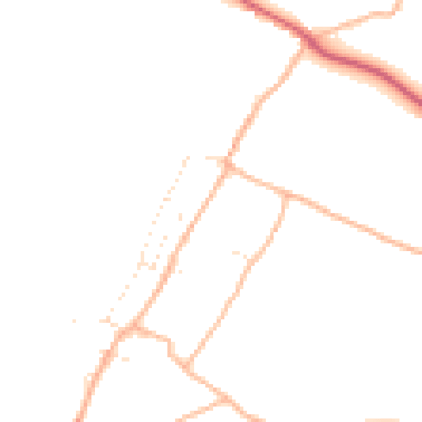 Daytime road noise heatmap for BS40 6AU