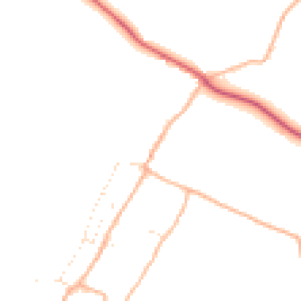 Daytime road noise heatmap for BS40 6AY