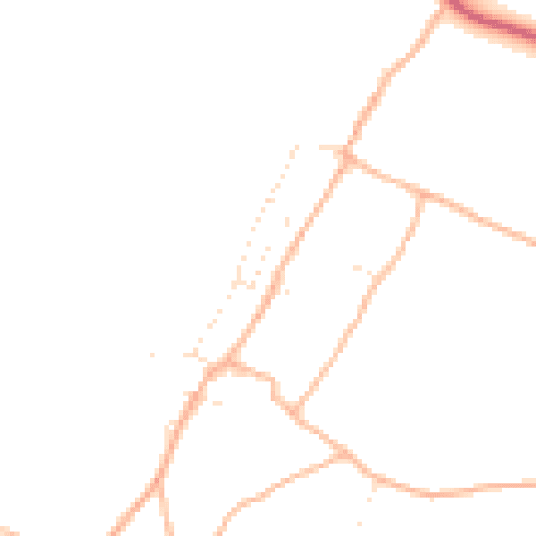 Daytime road noise heatmap for BS40 6BA