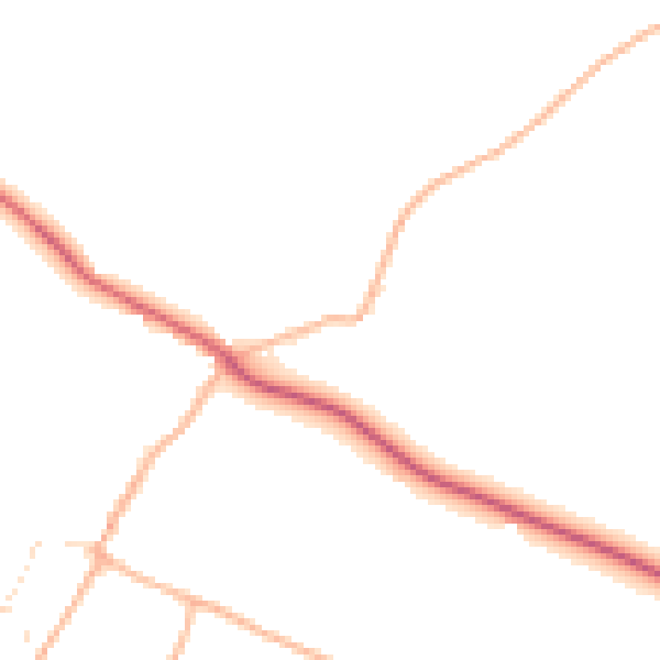 Daytime road noise heatmap for BS40 6BH