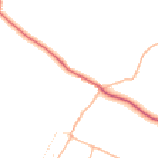 Daytime road noise heatmap for BS40 6BQ