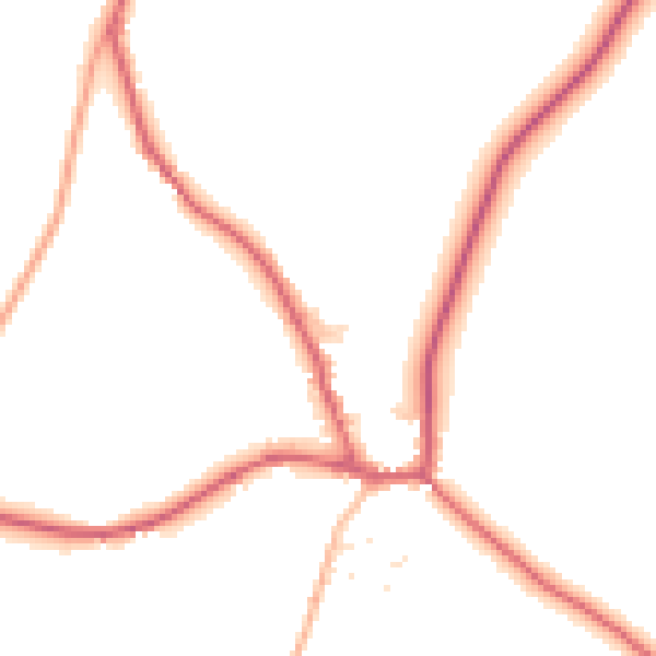 Daytime road noise heatmap for BS40 6DR