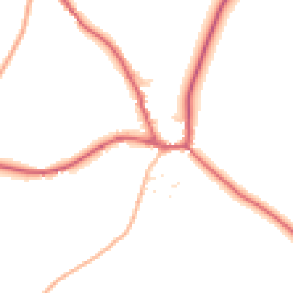 Daytime road noise heatmap for BS40 6EB