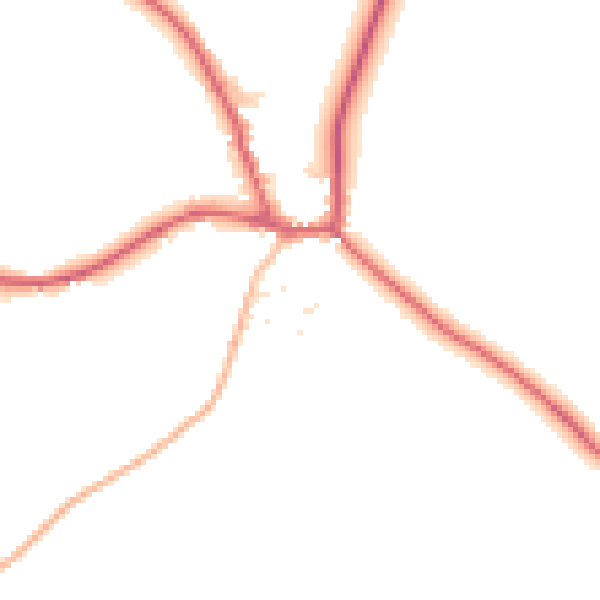 Daytime road noise heatmap for BS40 6EE